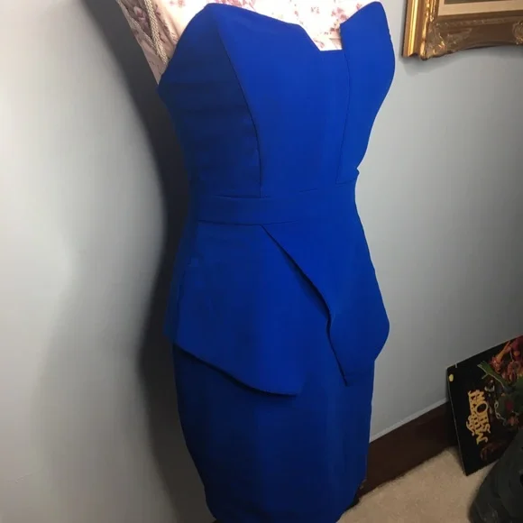 ADELYN RAE Nordstrom strapless royal blue dress XS - Picture 5 of 8